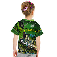Father's Day Bass Fishing Kid T Shirt Best Dad Ever - Wonder Print Shop