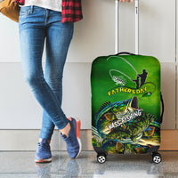 Father's Day Bass Fishing Luggage Cover Best Dad Ever - Wonder Print Shop