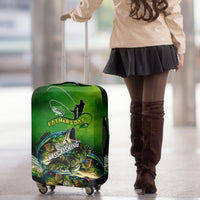 Father's Day Bass Fishing Luggage Cover Best Dad Ever - Wonder Print Shop