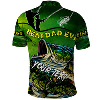 Father's Day Bass Fishing Polo Shirt Best Dad Ever - Wonder Print Shop