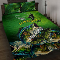 Father's Day Bass Fishing Quilt Bed Set Best Dad Ever - Wonder Print Shop