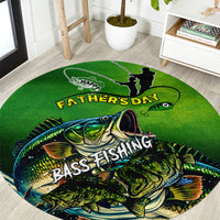 Father's Day Bass Fishing Round Carpet Best Dad Ever