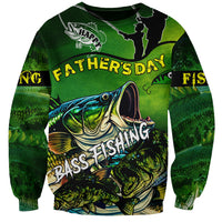 Father's Day Bass Fishing Sweatshirt Best Dad Ever - Wonder Print Shop