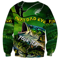 Father's Day Bass Fishing Sweatshirt Best Dad Ever - Wonder Print Shop