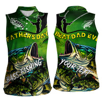 Father's Day Bass Fishing Women Sleeveless Polo Shirt Best Dad Ever - Wonder Print Shop