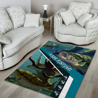 Happy Father's Day Bass Fishing Area Rug Dad and Son - Wonder Print Shop