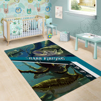 Happy Father's Day Bass Fishing Area Rug Dad and Son - Wonder Print Shop