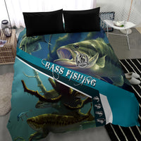 Happy Father's Day Bass Fishing Bedding Set Dad and Son - Wonder Print Shop
