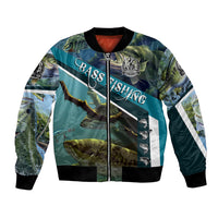 Happy Father's Day Bass Fishing Bomber Jacket Dad and Son - Wonder Print Shop