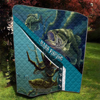Happy Father's Day Bass Fishing Quilt Dad and Son - Wonder Print Shop
