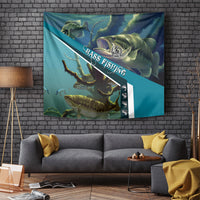 Happy Father's Day Bass Fishing Tapestry Dad and Son - Wonder Print Shop