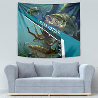 Happy Father's Day Bass Fishing Tapestry Dad and Son - Wonder Print Shop
