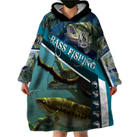 Happy Father's Day Bass Fishing Wearable Blanket Hoodie Dad and Son - Wonder Print Shop