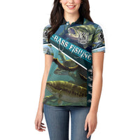Happy Father's Day Bass Fishing Women Polo Shirt Dad and Son - Wonder Print Shop