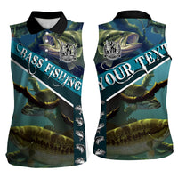Happy Father's Day Bass Fishing Women Sleeveless Polo Shirt Dad and Son - Wonder Print Shop