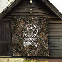 Happy Father's Day Deer Hunting Quilt Dad I Love You - Wonder Print Shop
