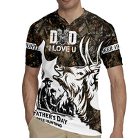 Happy Father's Day Deer Hunting Rugby Jersey Dad I Love You - Wonder Print Shop