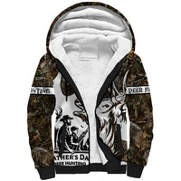 Happy Father's Day Deer Hunting Sherpa Hoodie Dad I Love You - Wonder Print Shop