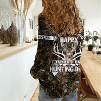 Happy Father's Day Deer Hunting Women Casual Shirt Dad I Love You - Wonder Print Shop