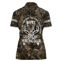 Happy Father's Day Deer Hunting Women Polo Shirt Dad I Love You - Wonder Print Shop