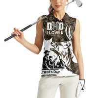 Happy Father's Day Deer Hunting Women Sleeveless Polo Shirt Dad I Love You - Wonder Print Shop