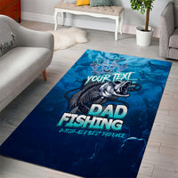 Personalized Father's Day Dad Fishing Skull Fisherman Area Rug O Fish Ally Best Dad Ever - Wonder Print Shop