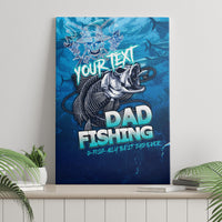 Personalized Father's Day Dad Fishing Skull Fisherman Canvas Wall Art O Fish Ally Best Dad Ever - Wonder Print Shop