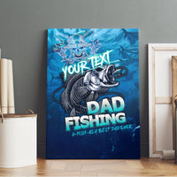 Personalized Father's Day Dad Fishing Skull Fisherman Canvas Wall Art O Fish Ally Best Dad Ever - Wonder Print Shop