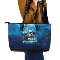 Personalized Father's Day Dad Fishing Skull Fisherman Leather Tote Bag O Fish Ally Best Dad Ever - Wonder Print Shop