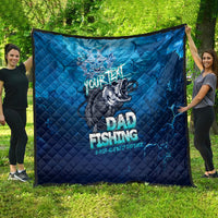 Personalized Father's Day Dad Fishing Skull Fisherman Quilt O Fish Ally Best Dad Ever - Wonder Print Shop