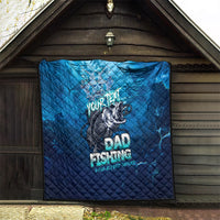 Personalized Father's Day Dad Fishing Skull Fisherman Quilt O Fish Ally Best Dad Ever - Wonder Print Shop