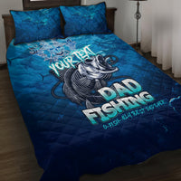 Personalized Father's Day Dad Fishing Skull Fisherman Quilt Bed Set O Fish Ally Best Dad Ever - Wonder Print Shop