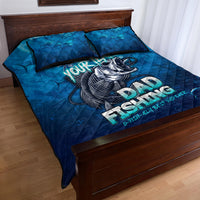 Personalized Father's Day Dad Fishing Skull Fisherman Quilt Bed Set O Fish Ally Best Dad Ever - Wonder Print Shop
