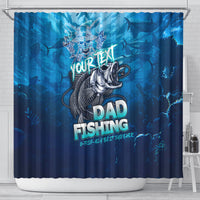 Personalized Father's Day Dad Fishing Skull Fisherman Shower Curtain O Fish Ally Best Dad Ever