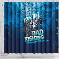 Personalized Father's Day Dad Fishing Skull Fisherman Shower Curtain O Fish Ally Best Dad Ever