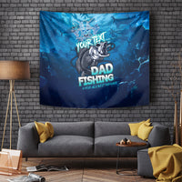 Personalized Father's Day Dad Fishing Skull Fisherman Tapestry O Fish Ally Best Dad Ever - Wonder Print Shop