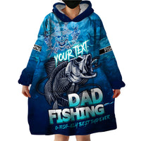 Personalized Father's Day Dad Fishing Skull Fisherman Wearable Blanket Hoodie O Fish Ally Best Dad Ever - Wonder Print Shop