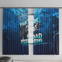 Personalized Father's Day Dad Fishing Skull Fisherman Window Curtain O Fish Ally Best Dad Ever - Wonder Print Shop