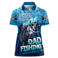 Personalized Father's Day Dad Fishing Skull Fisherman Women Polo Shirt O Fish Ally Best Dad Ever - Wonder Print Shop
