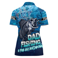 Personalized Father's Day Dad Fishing Skull Fisherman Women Polo Shirt O Fish Ally Best Dad Ever - Wonder Print Shop