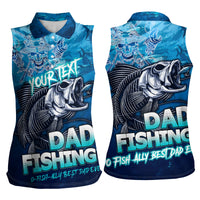Personalized Father's Day Dad Fishing Skull Fisherman Women Sleeveless Polo Shirt O Fish Ally Best Dad Ever - Wonder Print Shop