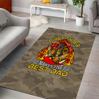 Firefighter Make The Best Dad Area Rug Father's Day - Wonder Print Shop
