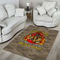 Firefighter Make The Best Dad Area Rug Father's Day - Wonder Print Shop