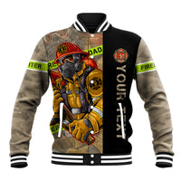 Firefighter Make The Best Dad Baseball Jacket Father's Day - Wonder Print Shop