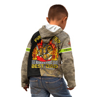 Firefighter Make The Best Dad Kid Hoodie Father's Day - Wonder Print Shop