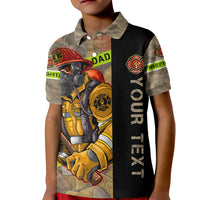 Firefighter Make The Best Dad Kid Polo Shirt Father's Day - Wonder Print Shop