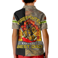 Firefighter Make The Best Dad Kid Polo Shirt Father's Day - Wonder Print Shop