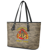 Firefighter Make The Best Dad Leather Tote Bag Father's Day - Wonder Print Shop