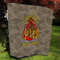 Firefighter Make The Best Dad Quilt Father's Day - Wonder Print Shop