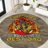 Firefighter Make The Best Dad Round Carpet Father's Day
